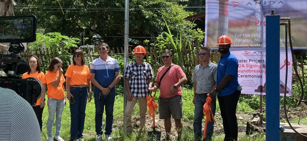 Community members at the water project site